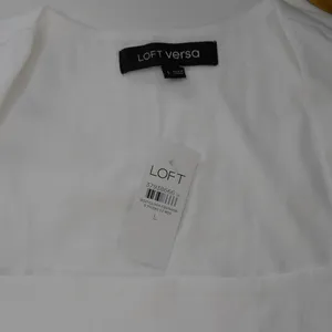 LOFT Versa White Square Neck Ruched Sleeveless Bodysuit L NWT‎ Clean Girl Base thumbnail 3