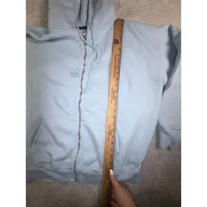 Brandy Melville Christy Hoodie Oversized Full Zip Womens One Size Light Blue thumbnail 9