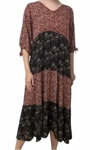 Natural Life Dress Women’s M Floral Tiered Maxi Boho‎ Prarie Cottage Core thumbnail 1
