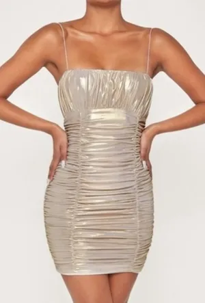 Meshki Gold Metallic Dress *flawed* thumbnail 1