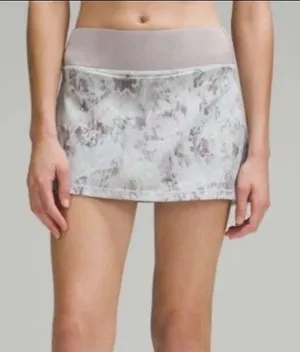 Lululemon Pace Rival Mid-Rise Skirt Plisse Bloom Mauve Grey 4 Tennis Pickleball thumbnail 1