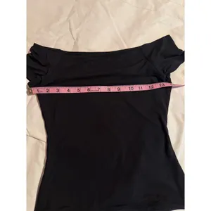 Unbranded Black Off The Shoulder‎ Short Sleeve Boat Neck Slim Fit Top Small thumbnail 4