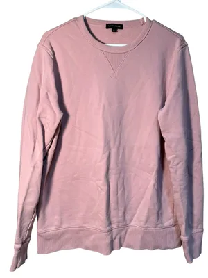 Banana Republic Women's Size Medium Crewneck Sweatshirt‎ Light Pink Clean Terry thumbnail 1