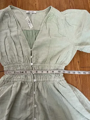Madewell Sophie mint mini dress size XS nwt thumbnail 10
