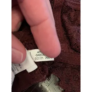 Aerie Bralette Bra Womens Large Red Lace Wireless Sheer Longline Unlined thumbnail 7