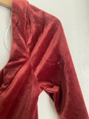 Lulus Forever Sensational Rust Brown Velvet Long Sleeve Maxi Dress thumbnail 8