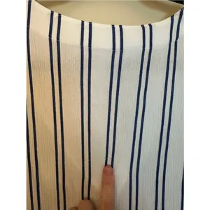Michael Kors White and Navy Vertical Stripe V-Neck Tunic Women's Sz Large thumbnail 7