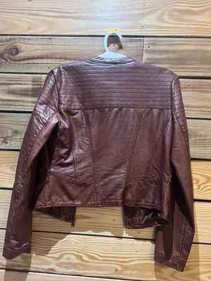 Xhilaration Leather Brown Jacket thumbnail 3