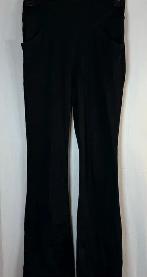 Womens Leggings Size XS Black High Rise Bootcut Flare Yoga Pants Pockets thumbnail 1