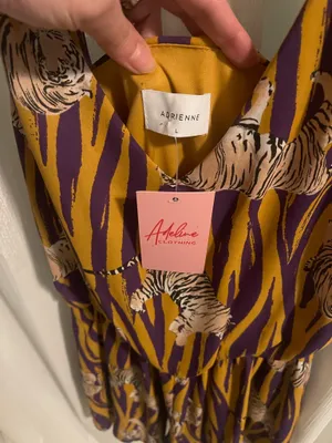 Adeline Boutique purple/gold Tigers Romper thumbnail 2