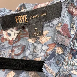Frye‎ Boho Floral V Neck Tiered Mini Dress thumbnail 4