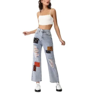Nordstrom NWT Cider Patchy Denim Jeans Size 8 / 29” thumbnail 3