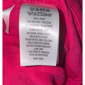 Nicole Miller Linen Blend Barbie Pink Pants Women's 6 Resort‎ Beach Lightweight thumbnail 7