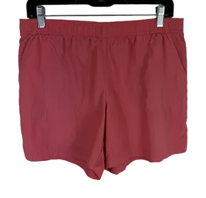 Columbia Pink 100% Nylon Lightweight Elastic Waist Athletic Outdoor Shorts Sz‎ M thumbnail 1