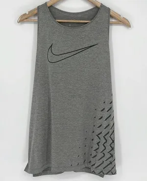Nike Dri-Fit Tank Top Gray & Black Size Large thumbnail 1
