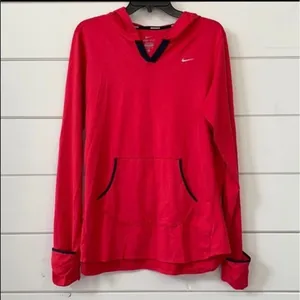 NIKE Dri Fit Pull Over XL Pink Hooded Lightweight Running thumbnail 2