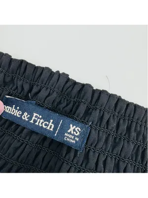 Abercrombie & Fitch Jumpsuit XS Black Satin Button Front thumbnail 5
