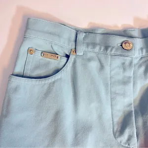 St. John Sport by Marie Gray Robins Egg Blue Straight‎ Leg Pants Size 8 thumbnail 4