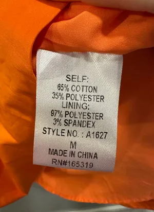 Day + Moon Ruffle Sleeve Tie Back Poplin Mini Dress Orange thumbnail 7