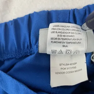 Greys Anatomy Scrub Pants Women Sz XSP Blue Drawstring Petite Workwear GUC *FLAW thumbnail 8
