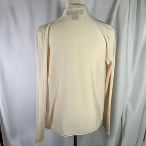 Ralph Lauren Womens‎ Drape Open Front Cardigan Sweater Knitwear Cream Luxury thumbnail 9