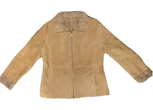 Vintage Guess Leather Coat with Faux Fur Lining thumbnail 1