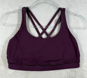 Lululemon Energy Bra Strappy Back Sports Bra Purple Size 10 W5481S thumbnail 1
