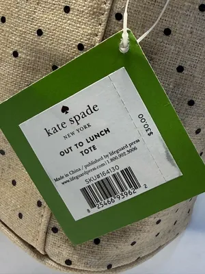 Kate Spade New York Out to Lunch Tote Polka Dot Lunch Bag NWT thumbnail 8