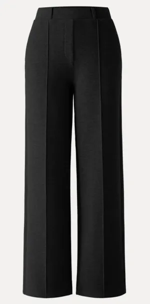 Brand New OGL Women's Size XS Black Ponte Pleated Tailored Pants thumbnail 1