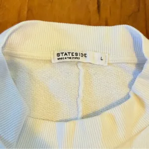 STATESIDE High Neck Tank Top‎ Large Arm Hole White Size Large thumbnail 2