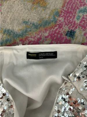 finesse sequin mini skirt Silver Size XS thumbnail 2