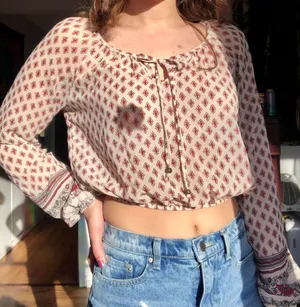 LA Hearts Printed Crop Top thumbnail 2