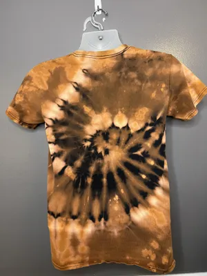 Wolf Tie Dye Womens S Multicolor Crew Neck Short Sleeve Graphic Nature thumbnail 5