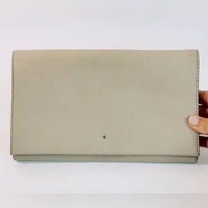 Kate Spade Cali Cedar Street Crisp Linen Leather Crossbody Clutch Bag NO STRAP thumbnail 2