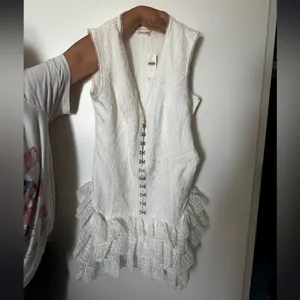 By Anthropologie sleeveless ruffle mini dress thumbnail 6
