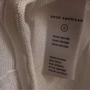 Good American cutout back‎ sheer sweater. Size 0 thumbnail 3