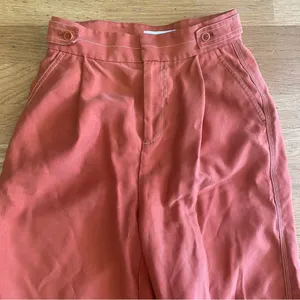 Anthropologie Orange Preppy Career Coastal High Rise Wide Leg Trousers 0 thumbnail 4