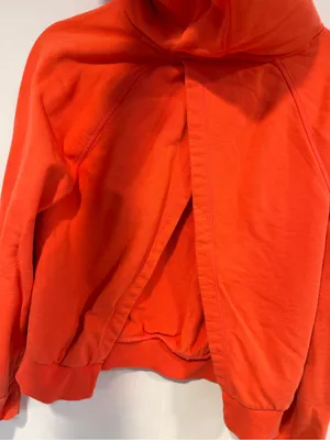 Athleta Open Back Orange Hooded‎ Pullover Sweatshirt thumbnail 5