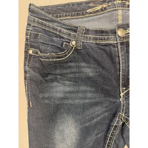 Vintage Seven For All Mankind Bootcut Jeans Women's 12 Dark Wash EUC Denim thumbnail 4