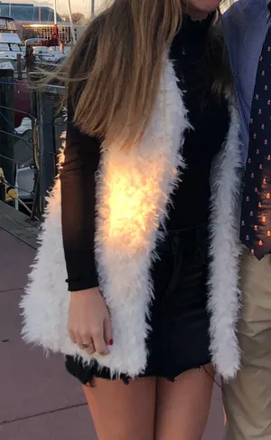 Papaya Fur Vest thumbnail 3