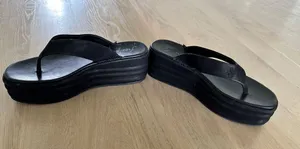 Free People Haven thong flip flop flatform platform YTK 90s 2000s black 39 thumbnail 8