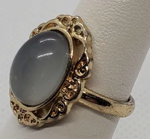 White & Gold Tone Ring (6.5) Gold thumbnail 4
