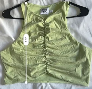 Princess Polly lime green festival Y2K crop top Size 12 #princesspolly #summer #LimeGreen #GoingOutTop #CroppedTank thumbnail 6