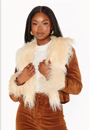 Show Me Your Mumu Pennylane Cropped Brown Coat thumbnail 4