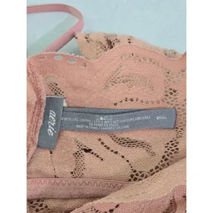 Aerie Pink Whimsy Romantic Boudoir Bridal Cottage Lingerie Lace Bralette Small thumbnail 6