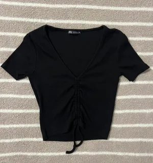 Zara Black Crop Top thumbnail 1