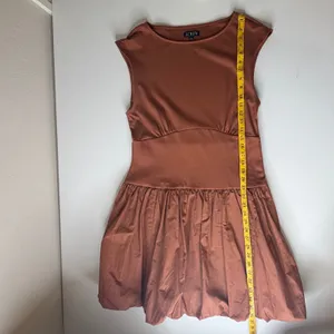 J Crew Bubble Hem Mixy Mini‎ Dress Large Terracotta Brown Old Money Mixed Media thumbnail 13