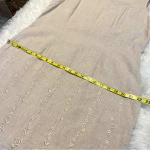Bice by Sag Harbor Beige Linen Blend Dress Woman’s Size Large Sleeveless Neutral thumbnail 7