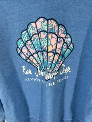 Ron Jon Surf Shop‎ Always at the Beach Seashell Graphic Sweatshirt Size L thumbnail 2