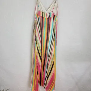 Davi & Dani Womens Dress Size S Multicolor Vertical Striped Spaghetti Strap Maxi thumbnail 3
